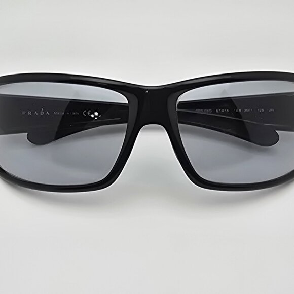 Prada Linea Rossa SPS 08G 1AB3M1 Black Frame Light Blue Gradient Lens Sunglasses - Picture 12 of 15